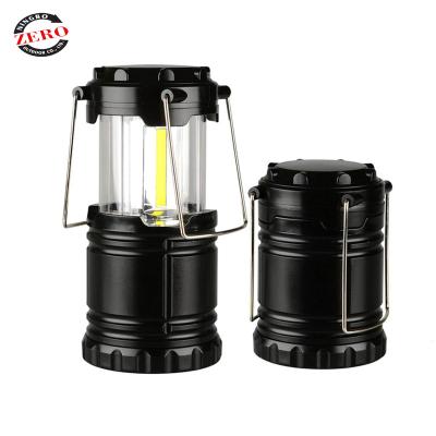 China Wholesale Factory Wholesale Cheap Emergency+Home+Outdoor Battery Operated Cob Led Camping Lantern 3*AA 3W Walking+Camping Fishing Lantern With Magnet On Base for sale