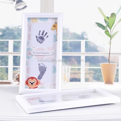 China European/North America Baby Photo Maker Footprint Baby Birthday Baptism Props Gifts Frame for sale