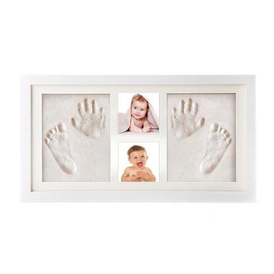 China European / North American Baby Footprint or Handprint Clay Kit in Photo Frame for Baby Gift Memories for sale