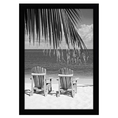 China Black Wood 13x19 Inch Poster Frame Painted Hardwood Picture Frames for sale