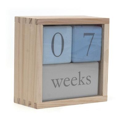 China Colorful Europe Wooden Blocks Baby Week Month Year Grade Milestone Blocks Child Block for sale