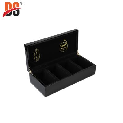 China New Design Exquisite Antique Logo Silk Screen Handmade Custom Pattern Gift DS Tea Packaging Wooden Box for sale