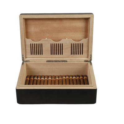 China Handmade High End Gift Hollowed-out Cigar Humidor with Wooden Hygrometer and Humidor Cigar Box for sale