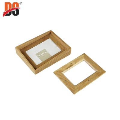 China Handmade DS Customized Modern Glass Natural Oak Wood Picture Frame for sale