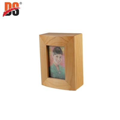 China DS Customized Handmade Wooden Box Photo Shadow Box Photo Holder Box Photo Organizer for sale