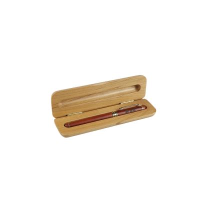 China DS Hot Sale Durable Customized Wooden Pen Case Boxes Single Groove Pen Holder Gift for sale