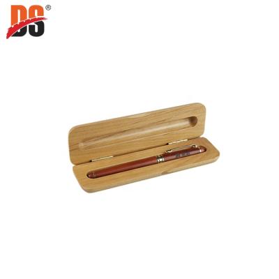 China DS Maple Box Recyclable Hot Selling Custom Natural Wooden Gift Packaging Simple Wooden Pen Box Wooden Box For Pen for sale