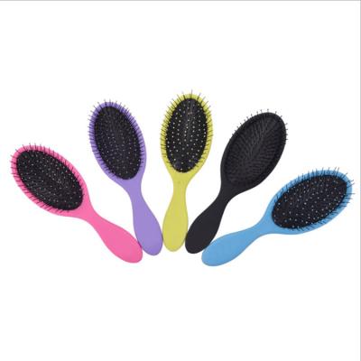 China Salon Multi Colors Detangler Hair Comb Oval Detangler Hairbrush Detangler Hair Brushes for sale