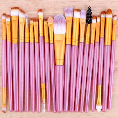 China Have a used cosmetic bag at storage. 20 Pcs Pink Makeup Brush Set Tools Make Up Toiletry Kit Wool Make Up Brush Set for sale