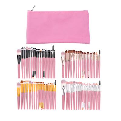 China Have a used cosmetic bag at storage. private label 20 pieces makeup brush set with leather case for sale