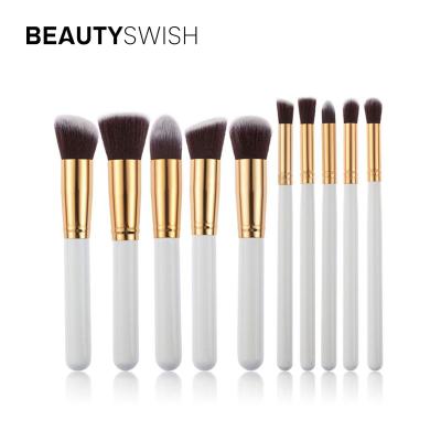 China Angular Blush 11pcs Bamboo In Black Super Soft Tissue Pouch Wholesale Cosmetic Premium Kabuki Makeup Brush Set With Bag 11 Pcs for sale