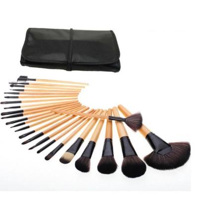 China Angular Blush 24 Pcs Gift Bag Sets Wholesale 24pcs Professional Makeup Brush Set Leather Pieces Manufacturer C for sale