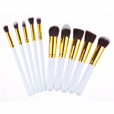 China Angular Blush Wholesale Newest Pincel Plastic Handle Diamond Makeup Brushes 10 Pcs Set for sale