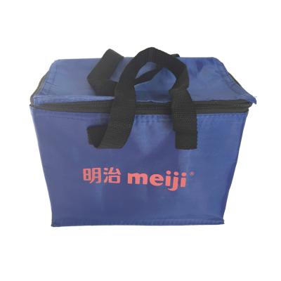 China Waterproof Blue Non-woven Grocery Bag Custom Cold Storage Bag Canvas Insulation Large Cold Storage Bag for sale