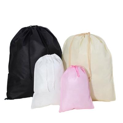 China To Shop To Custom Design Fashion Recyclable Silk Screen Printing Folding Dustproof Nonwoven Material Drawstring Shoes Bag for sale