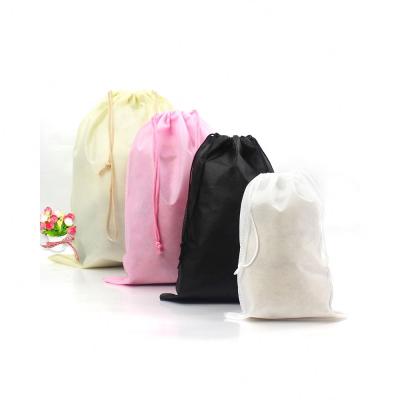 China To shop nonwoven with large size custom shoe coloring pattern nonwoven white product bags nonwoven drawstring bag for sale