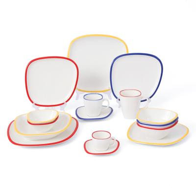 China Sustainable New Type Top Selling Luxury Dishes Set Plates Sets Dinnerware Dish Set for sale