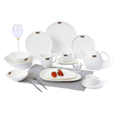 China Various Sustainable Good Quality Porcelain Dinner Set Plates Modern Ceramic Dish Set for sale