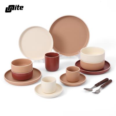 China Sustainable High Quality Durable High Grade Ceramic Dinnerware Style Dinner Bowls Dish Sets With Bowl Set for sale