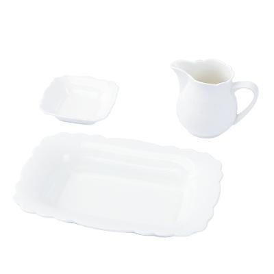 China Top Selling Viable Guaranteed Quality Creative Kitchen White Porcelain Dinner Sets for sale