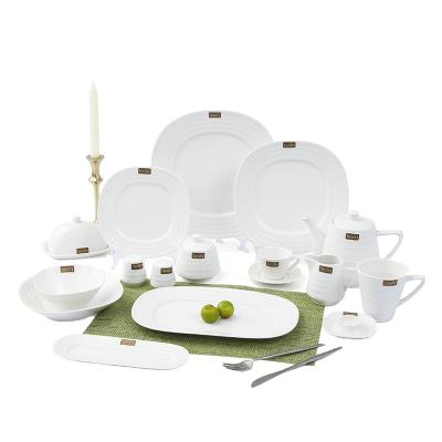 China Viable New Type Cheap Price Creative White Porcelain Dinner Sets for sale