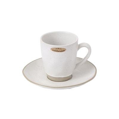 China New Use Good Price Cheap Price Durable Type Kitchen Stoneware Cup And Saucer for sale