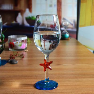 Cina Festa creativa di Crystal Wine Glass For Summer del gambo dell'animale di mare in vendita