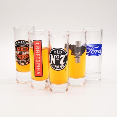 China Bevorderings2oz Geschotene Glazen met Logo Unique Shot Glasses Te koop