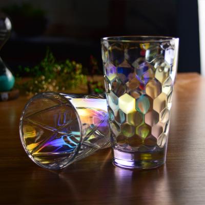 China Iridescent Honeycomb Tumbler Drinking Glasses For Bar for sale