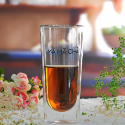 China Double Wall Heat Resistant Round Tall Tumbler Glass for sale