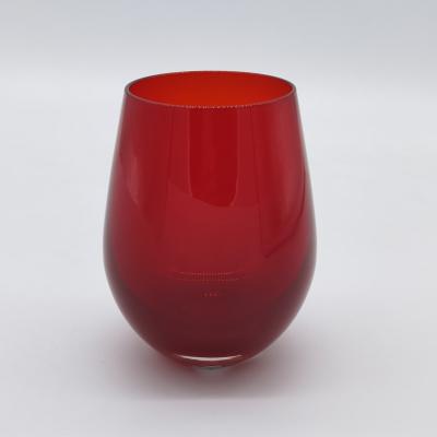 China Loodvrij Stemless Crystal Wine Glass Handblown 550ml Te koop