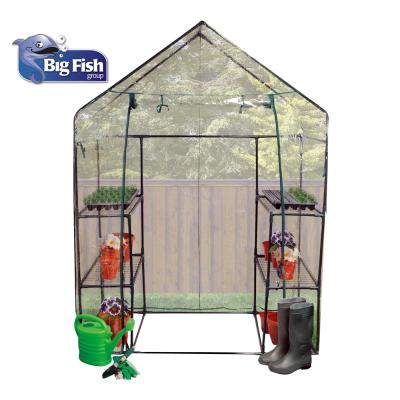 China Plant Offer Easily Assembled Walk In Portable Garden Greenhouse With PVC Coating for sale