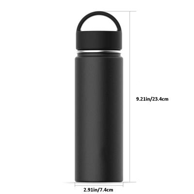 China Viable Custom Logo 550ml Vacuum Insulated Wide Wall Leak Proof Water Bottle Thermal Tumbler Mouth Flask for sale