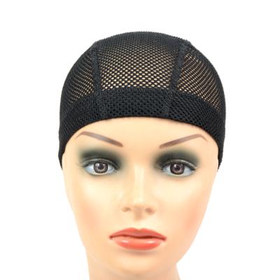 China For Making Wigs Big Hole Mesh Dome Wig Cap Hair Nets Big Hole Black Dome Caps For Making Wigs With Elastic Band Wave Cap for sale