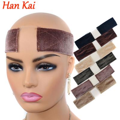 China Durable Non-slip Adjustable Wig Lace Girp Headband Hair Band /Elastic/Adjustable Velvet Sided Wig Elastic Band Grips for sale