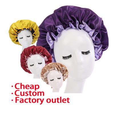 China Wholesale Two Layer Satin Picture Silk Hair Hood Hood With Custom Logo for sale