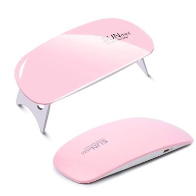 China Hot Sale USB Plastic Mini ABS Plastic Mini Portable 6W Manicure Nail Polish Dryer LED Nail Polish Dryer LED Light Phototherapy Treatment Lamp for sale