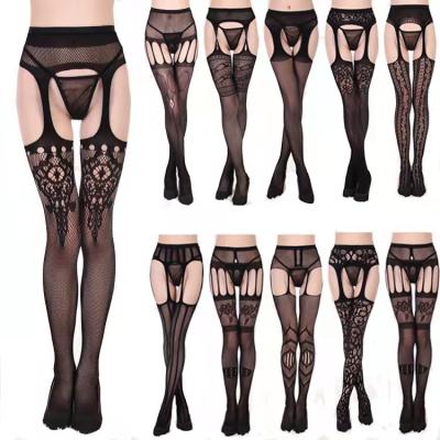 China Wholesale High Quality Fashion Breathable Pantyhose Women Crotchless Pantyhose Sexy Net Stockings for sale