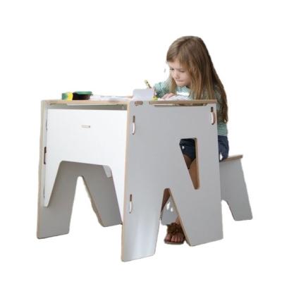 China Modern hot selling kids study table and chair set school chair and desk non-toxic plywood for sale