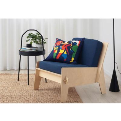 China Single Seat Style Modular Splicing Wooden Wood Sofa Chair Unique Design Nordic Chairs Texture Wood Chair for sale