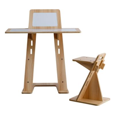 China Modern Kids Furniture Kids Children Height Adjust Desk And Chair Set Assemble Easily Without Screws for sale