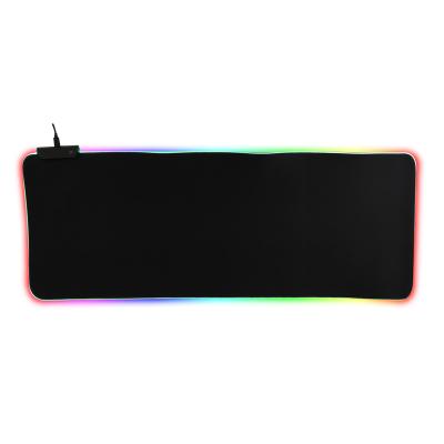 China Super Large XXL Logo Custom Micro Woven Cloth Glowing Gaming Lighting RGB Led Gaming Mouse Pad for sale