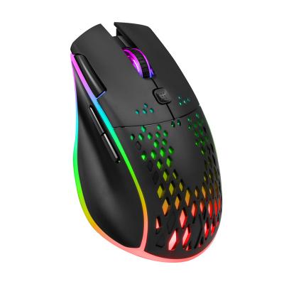 China Hot Sale 3D Rechargeable Mouse With Honey Comb Ergonomic Professional Gaming Mouse For Laptop Computer RGB 2.4GHz 1600DPI for sale