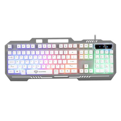 China Multimedia Keys 104 Keys Backlit Mechanical Feel Gaming Keyboard With Multimedia Function Key And Metal Panel for sale