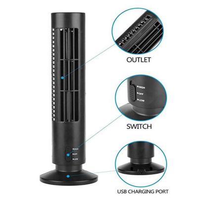 China Creative Household Mini Tower Fan , USB Tower Desk Fan With Manual And Remote Control for sale