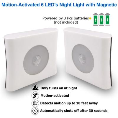 China ABS Motion Sensor Night Lamp / Hotels Battery Powered Motion Night Light for sale