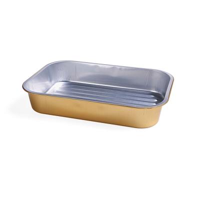 China Customizable Strictly Verified Factory Made Disposable Color Food Aluminum Foil Lunch Box With Lid for sale