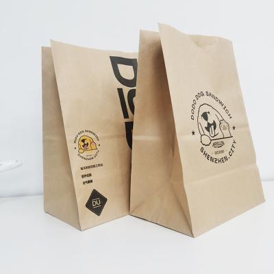 China 70g Fast Biodegradable Square Bottom Bag Fried Chicken Food Packaging Paper Recyclable Customizable Good Price for sale