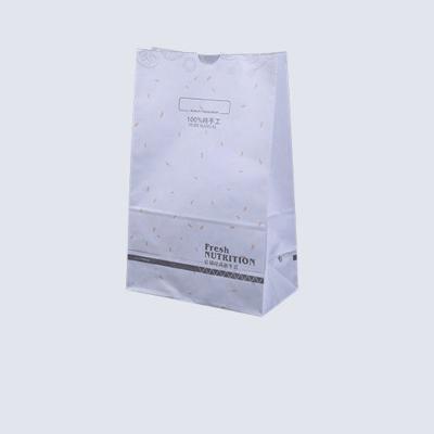 China Recyclable Customizable High Quality Paper Stand Up Food Packaging Oilproof Square Bottom Paper Bag for sale