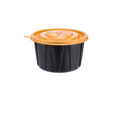 China Good Price Grade Disposable Customizable Box For Frozen Takeaway Food Packaging Plastic Round Bowl + Narrow Buckle Bowl Lid for sale